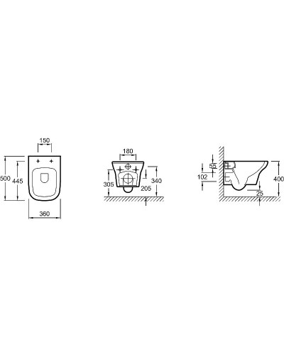 Комплект унитаза Jacob Delafon Vox EDM102-00+E20142-00 с инсталляцией Grohe Rapid SL 38772001 с сиденьем Микролифт и клавишей смыва Хром