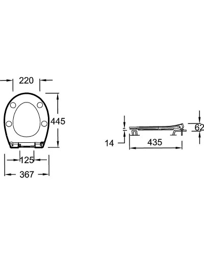 Комплект унитаза с инсталляцией Jacob Delafon Patio E21740RU-00 с сиденьем Микролифт и клавишей смыва Хром
