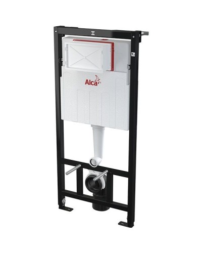 Комплект унитаза Duravit Architec 45720900A1 с инсталляцией Alcaplast Sadromodul AM101/1120+M71 с сиденьем Микролифт и клавишей смыва Хром