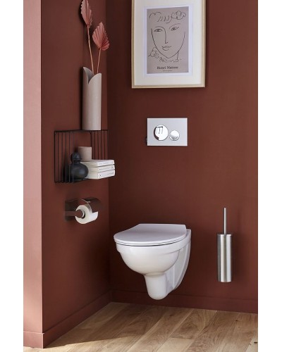 Комплект унитаза Jacob Delafon Patio EDV102-00+E70021-00 с инсталляцией Viega Prevista Dry 792855 с сиденьем Микролифт и клавишей смыва Хром