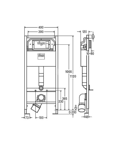 Комплект унитаза AM.PM Awe C111738WH+C117852WH с инсталляцией Viega Prevista Dry 792855 с сиденьем Микролифт и клавишей смыва Хром