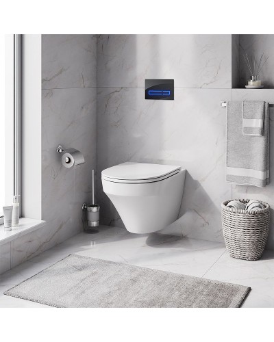 Комплект унитаза с инсталляцией AM.PM Inspire FlashClean IS450A38.501700 с сиденьем Микролифт и Черной клавишей смыва