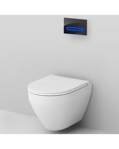 Комплект унитаза с инсталляцией AM.PM Spirit V2.0 FlashClean IS450A38.701700 с сиденьем Микролифт и Черной клавишей смыва
