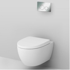 Комплект унитаза с инсталляцией AM.PM Awe IS49051.111738 с сиденьем Микролифт и клавишей смыва Хром