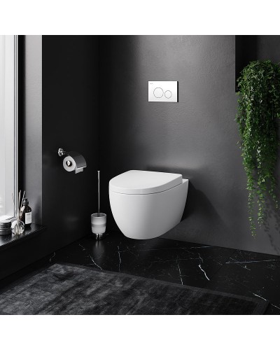 Комплект унитаза с инсталляцией AM.PM Awe IS49001.111738 с сиденьем Микролифт и Белой клавишей смыва
