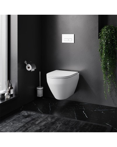 Комплект унитаза с инсталляцией AM.PM Spirit V2.0 FlashClean IS47001.701700 с сиденьем Микролифт и Белой клавишей смыва