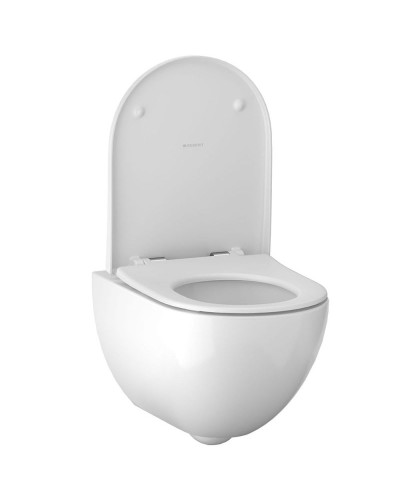 Комплект унитаза с инсталляцией Geberit Acanto 500.301.KJ.A с сиденьем Микролифт и Белой клавишей смыва