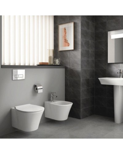 Комплект унитаза с инсталляцией Ideal Standard Connect Air P212101 с сиденьем Микролифт и клавишей смыва Хром