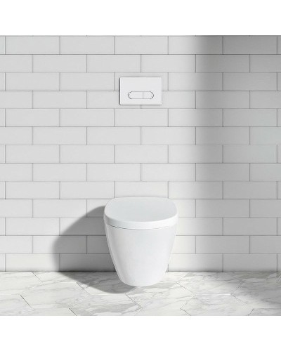 Комплект унитаза с инсталляцией Ideal Standard Connect P211601 с сиденьем Микролифт и клавишей смыва Хром