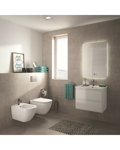 Комплект унитаза с инсталляцией Ideal Standard Tesi P386801 с сиденьем Микролифт и клавишей смыва Хром