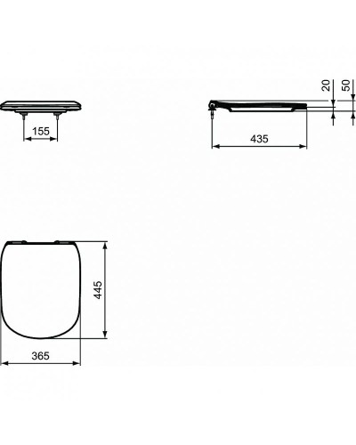 Комплект унитаза с инсталляцией Ideal Standard Tesi P386801 с сиденьем Микролифт и клавишей смыва Хром