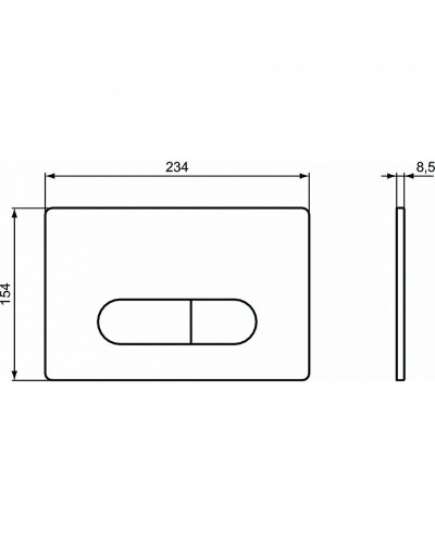 Комплект унитаза с инсталляцией Ideal Standard Tesi P386801 с сиденьем Микролифт и клавишей смыва Хром