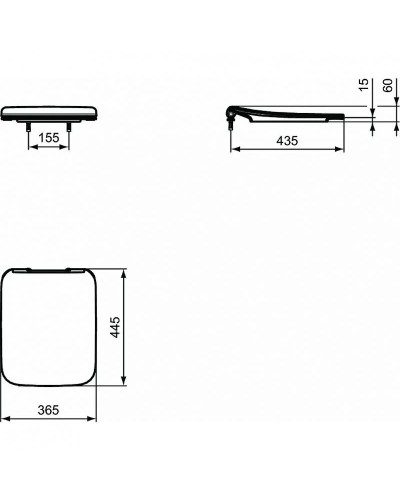 Комплект унитаза с инсталляцией Ideal Standard Strada II E387001 с сиденьем Микролифт