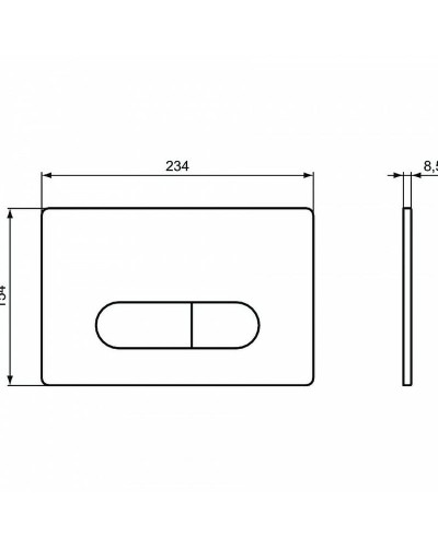 Комплект унитаза с инсталляцией Ideal Standard Tesi PR386801 с сиденьем Микролифт и клавишей смыва Хром