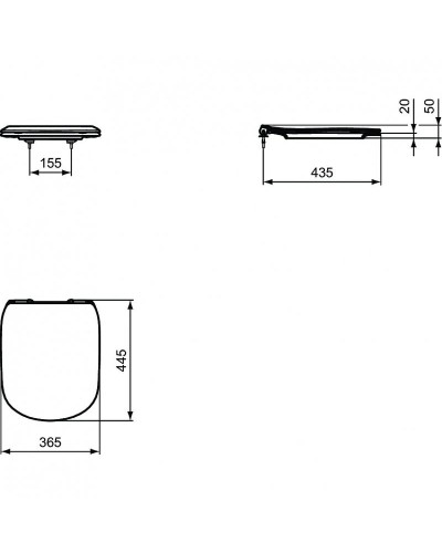 Комплект унитаза с инсталляцией Ideal Standard Tesi T386801 с сиденьем Микролифт