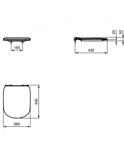 Комплект унитаза с инсталляцией Ideal Standard Tesi R029901 с сиденьем Микролифт и клавишей смыва Хром