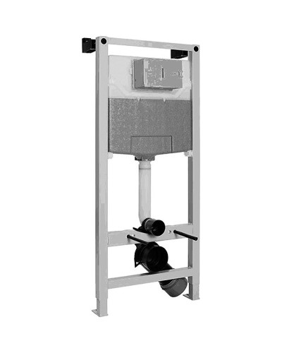 Комплект унитаза с инсталляцией Jacob Delafon Presquile E21743RU-00 с сиденьем Микролифт и клавишей смыва Хром