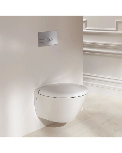 Комплект унитаза с инсталляцией Jacob Delafon Presquile E21743RU-00 с сиденьем Микролифт и клавишей смыва Хром