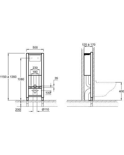 Комплект унитаза с инсталляцией Jacob Delafon Presquile E21743RU-00 с сиденьем Микролифт и клавишей смыва Хром
