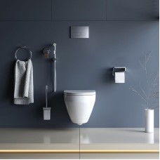 Комплект унитаза с инсталляцией AM.PM Spirit V2.0 CK70HA с сиденьем Микролифт с клавишей смыва Хром с гигиеническим душем и аксессуарами для ванной к