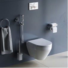 Комплект унитаза с инсталляцией AM.PM Spirit V2.0 CK70HA с сиденьем Микролифт с клавишей смыва Хром с гигиеническим душем и аксессуарами для ванной к