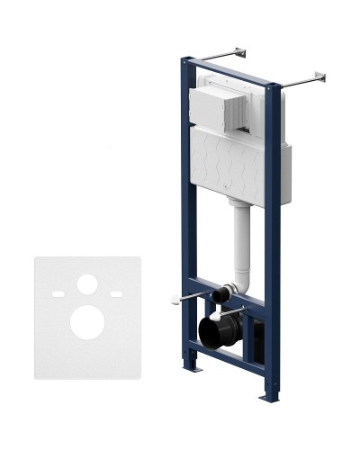 Комплект унитаза с инсталляцией AM.PM Spirit V2.0 CK70HA с сиденьем Микролифт с клавишей смыва Хром с гигиеническим душем и аксессуарами для ванной к