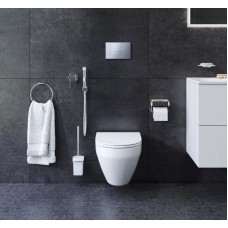 Комплект унитаза с инсталляцией AM.PM Spirit V2.0 CK70HA с сиденьем Микролифт с клавишей смыва Хром с гигиеническим душем и аксессуарами для ванной к