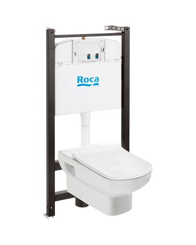 Комплект унитаза с инсталляцией Roca Dama Senso 893104680 с сиденьем Микролифт