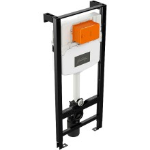 Комплект унитаза с инсталляцией Jacob Delafon Rodin+ E21748RU-00 с сиденьем Микролифт и Черной клавишей смыва