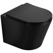 Комплект унитаза CeramaLux B2330-1MB с инсталляцией Grohe Rapid SL 38772001 с сиденьем Микролифт и клавишей смыва Хром