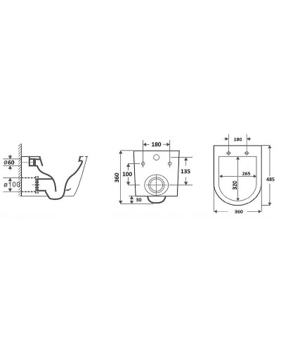 Комплект унитаза CeramaLux B2330-1MB с инсталляцией Grohe Rapid SL 38721001 с сиденьем Микролифт и клавишей смыва Хром