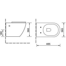 Комплект унитаза с инсталляцией SantiLine SL-5018MB+SL-03 с сиденьем Микролифт и Черной матовой клавишей смыва
