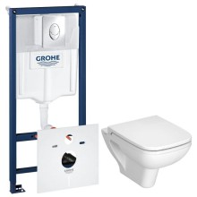 Комплект подвесной унитаз Vitra S20 5507B003-0101 + 77-003-009 + система инсталляции Grohe 38750001