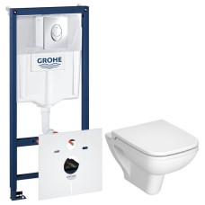 Комплект подвесной унитаз Vitra S20 5507B003-0101 + 77-003-009 + система инсталляции Grohe 38750001
