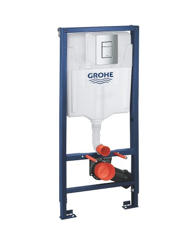 Комплект унитаза Cersanit Delfi TPL S-MZ-DELFI-PL с инсталляцией Grohe Rapid SL 38772001 с сиденьем Микролифт и клавишей смыва Хром