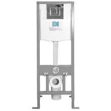 Комплект унитаза с инсталляцией Rosa Рио 4610119204082 с сиденьем Микролифт и клавишей смыва Хром