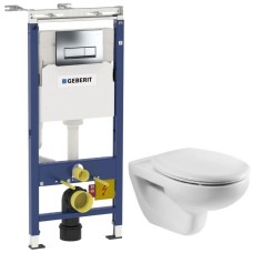 Комплект подвесной унитаз Roca Victoria 34630300R + ZRU8013920 + система инсталляции Geberit 458.125.21.1