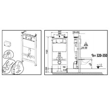 Комплект унитаза с инсталляцией Roca Debba Pack Rimless 893104970 с сиденьем Микролифт без клавиши смыва