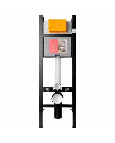 Комплект унитаза с инсталляцией Jacob Delafon Elite E21755RU-00 с сиденьем Микролифт и Белой клавишей смыва