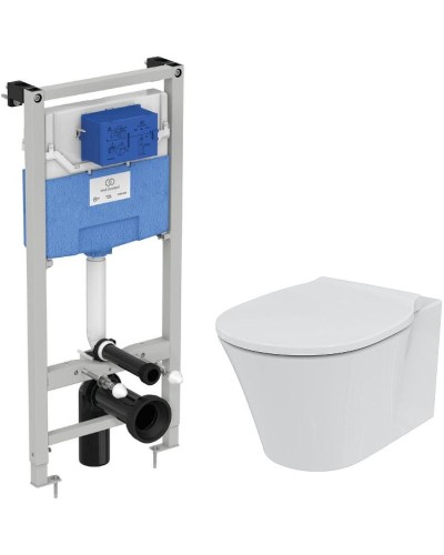 Комплект унитаза с инсталляцией Ideal Standard Connect Air Prosys K819501PA15 с сиденьем Микролифт без клавиши смыва