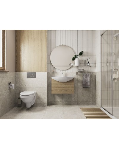 Комплект унитаза с инсталляцией Santeri Альфа 1.3815.9.S00.00B.0 с сиденьем и клавишей смыва Хром