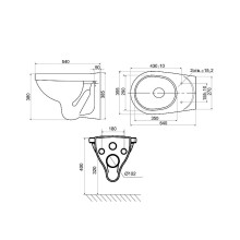 Комплект унитаза с инсталляцией Santeri Альфа 1.3816.4.S00.00B.0 с сиденьем Микролифт и клавишей смыва Хром