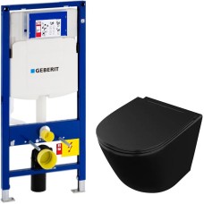 Комплект унитаза Owl 1975 Vind Cirkel-H OWLT190305 с инсталляцией Geberit Duofix Sigma UP320 111.300.00.5 с сиденьем Микролифт