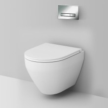 Комплект унитаза с инсталляцией AM.PM Sprit FlashClean IS30251.701700 с сиденьем Микролифт и клавишей смыва Хром