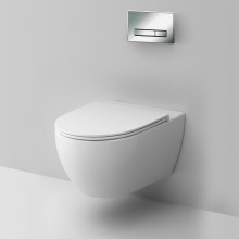 Комплект унитаза с инсталляцией AM.PM Awe FlashClean IS30251.111700 с сиденьем Микролифт и клавишей смыва Хром