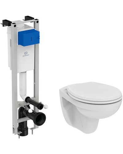 Комплект унитаза с инсталляцией Ideal Standard Prosys Eco Frame Eurovit W660101 с сиденьем Микролифт