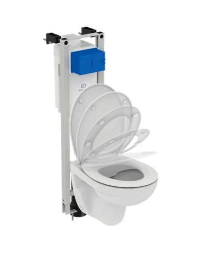 Комплект унитаза с инсталляцией Ideal Standard Prosys Eco Frame Eurovit W660101 с сиденьем Микролифт