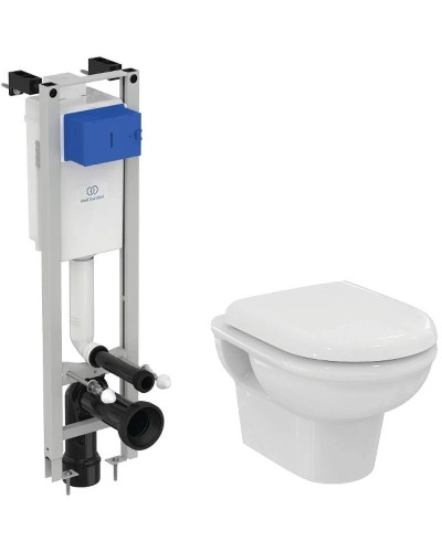 Комплект унитаза с инсталляцией Ideal Standard Prosys Eco Frame Exacto X022601 с сиденьем Микролифт