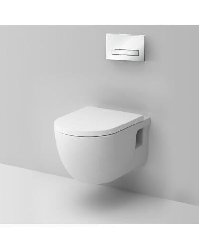 Комплект унитаза с инсталляцией AM.PM Like FlashClean IS30201.801701 с сиденьем Микролифт и Белой клавишей смыва