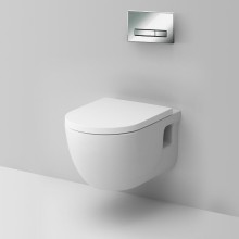 Комплект унитаза с инсталляцией AM.PM Like FlashClean IS30251.801701 с сиденьем Микролифт и клавишей смыва Хром